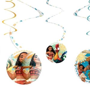 Moana Swirl Decorations 6ct