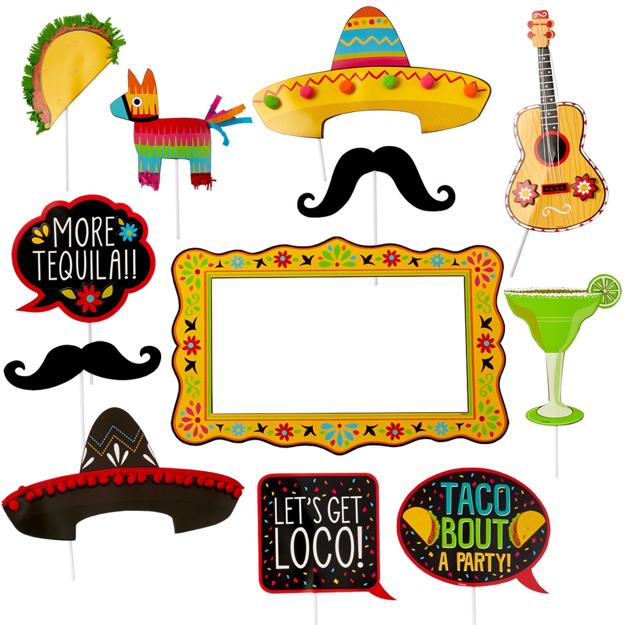 Jumbo Fiesta Photo Booth Props 12ct - Image 2