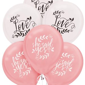 15ct. Floral Greenery Wedding Balloons