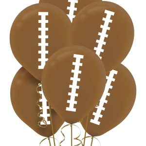 Football Latex Balloons. 12in. 6ct