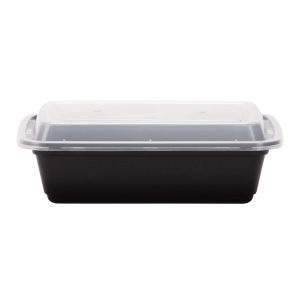 Rectangular Plastic Microwave Tray Containers. 7in. 24oz. 5ct