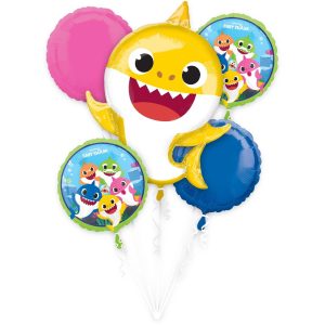 Baby Shark Foil Balloon Bouquet. 5pc