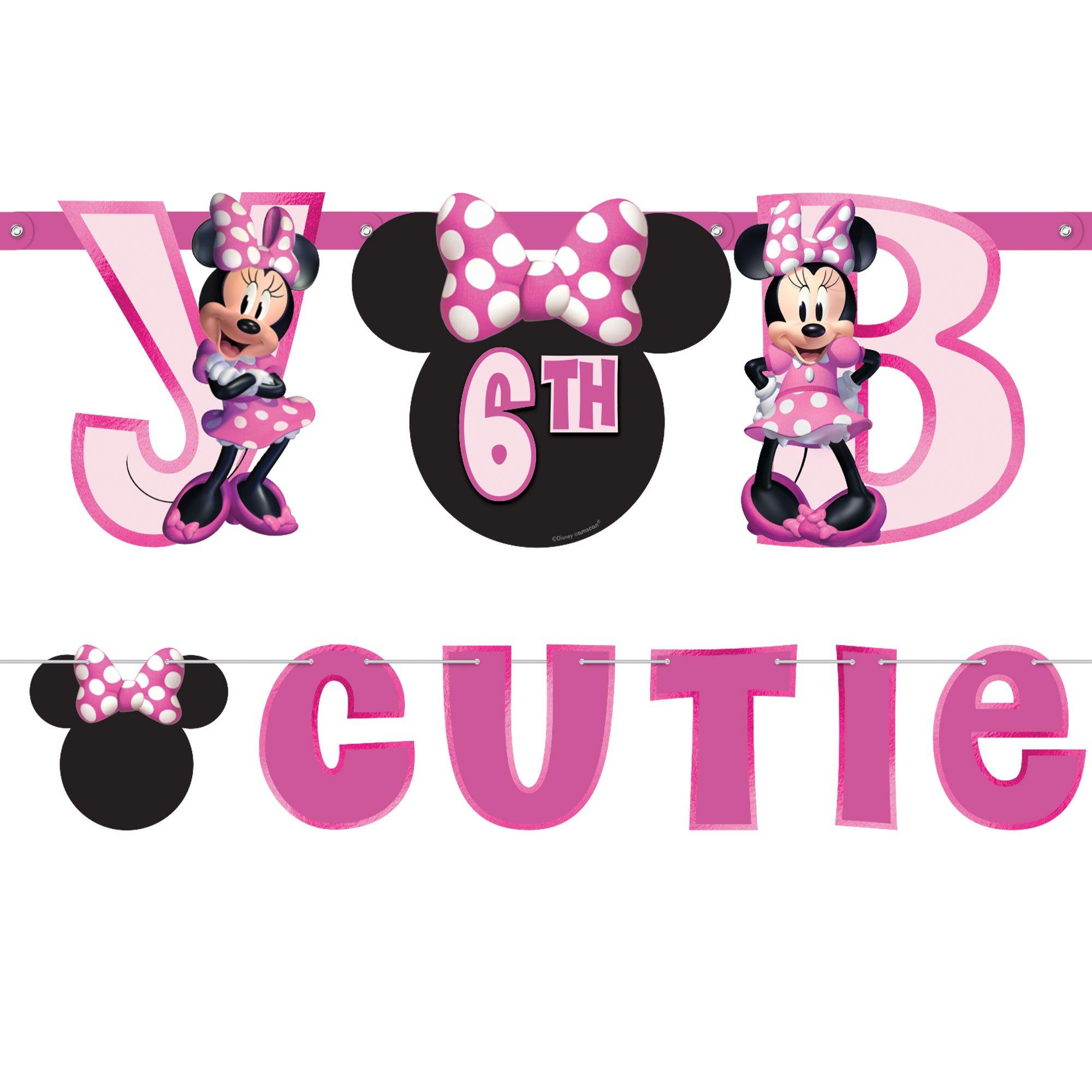 Minnie Mouse Forever Personalized Birthday Banner Kit 2ct - Image 2