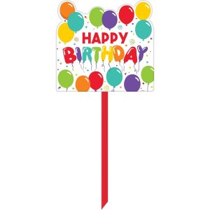 Balloon Birthday Celebration Yard Sign
