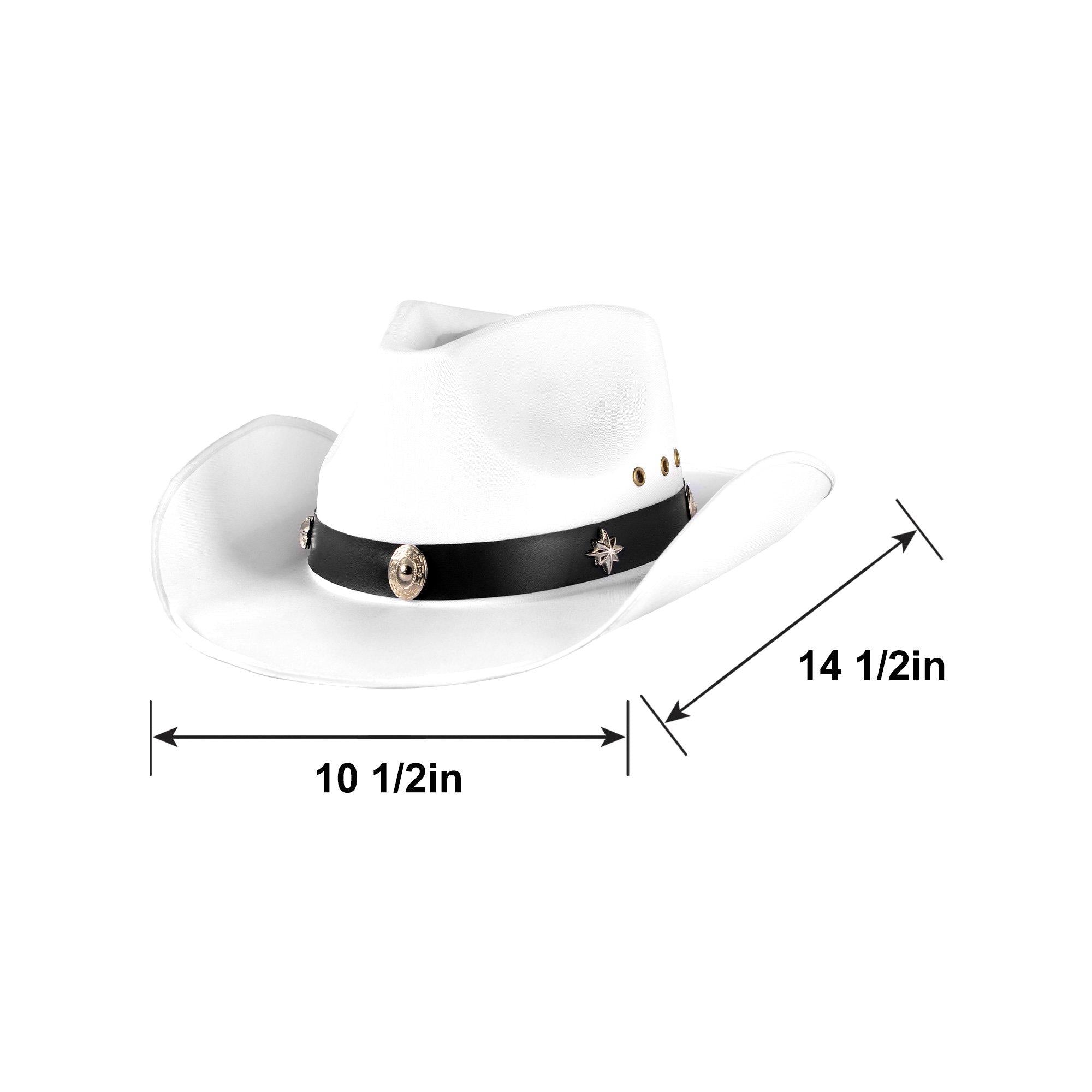 White Satin Cowboy Hat - Image 4