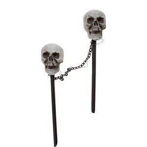 2 Piece Skull Outdoor Pathway Lights