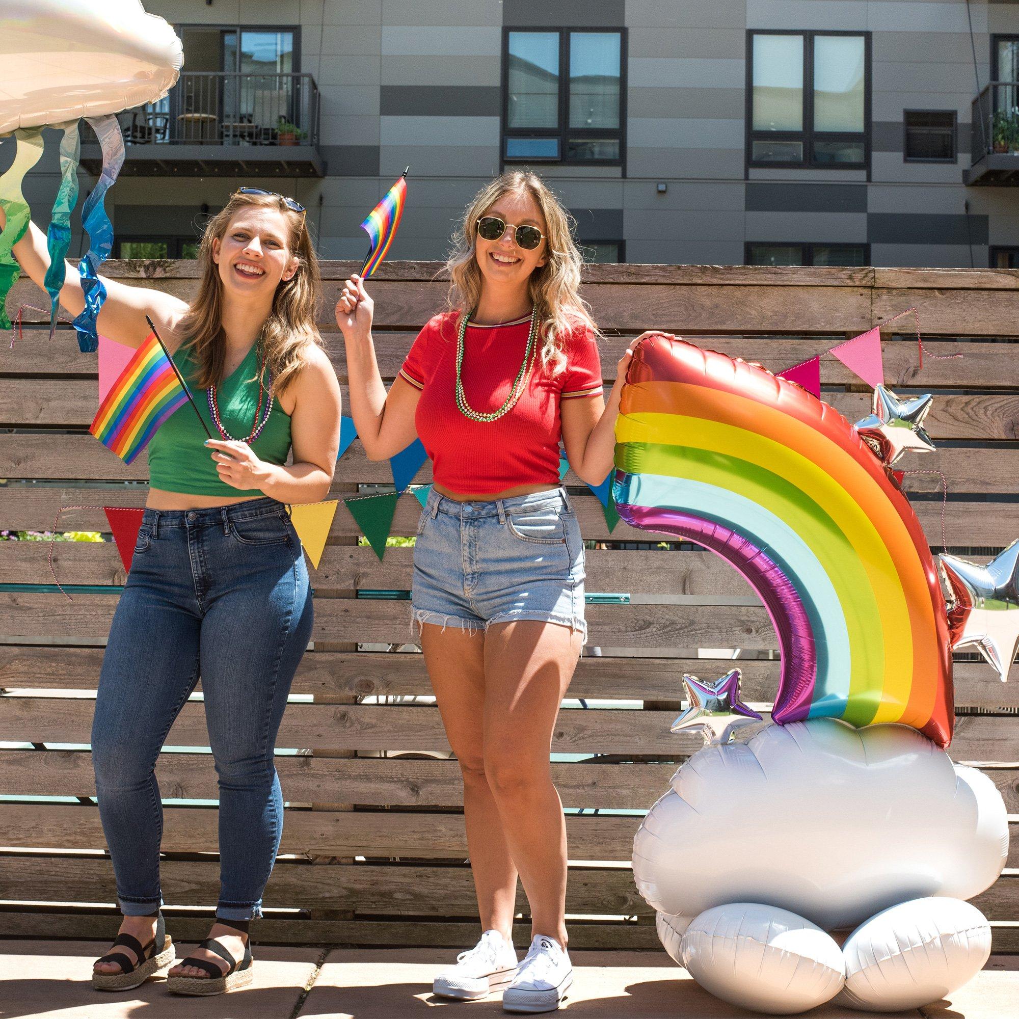 AirLoonz Half Rainbow Balloon. 52in - Image 4
