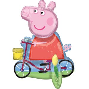 Air-Filled Sitting Peppa Pig Balloon. 22in