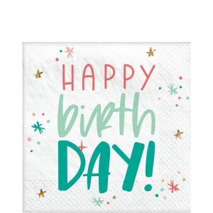 Happy Cake Day Birthday Lunch Napkins. 6.5in. 16ct