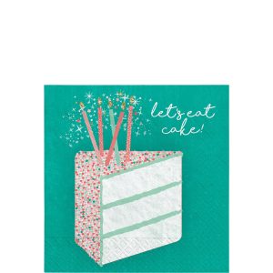 Happy Cake Day Beverage Napkins. 5in. 16ct
