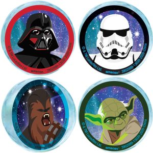 Star Wars Galaxy of Adventures Rubber Bounce Balls. 1.6in. 4ct