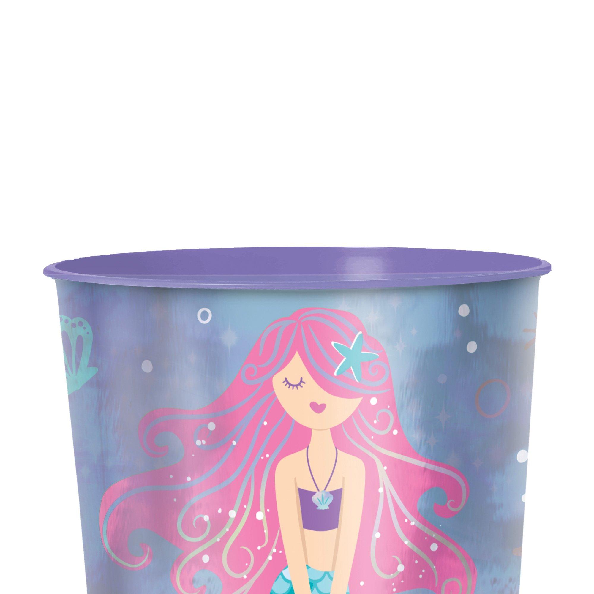 Metallic Shimmering Mermaids Plastic Favor Cup. 16oz - Image 3