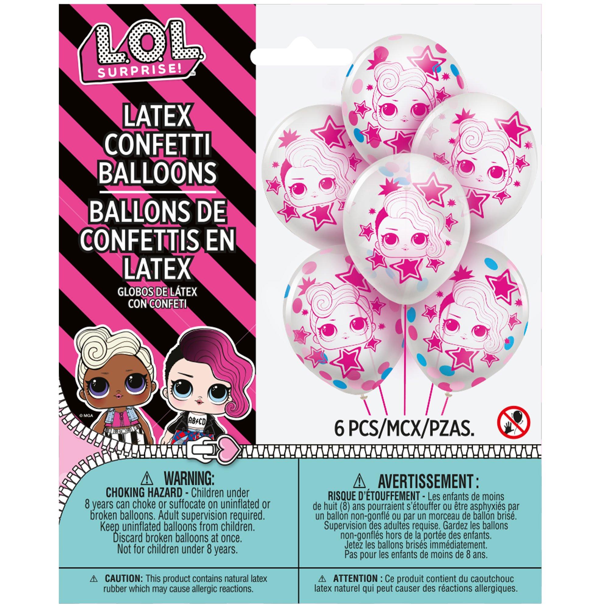 6ct. 12in. L.O.L. Surprise! Together 4-Eva Confetti Latex Balloons - Image 3