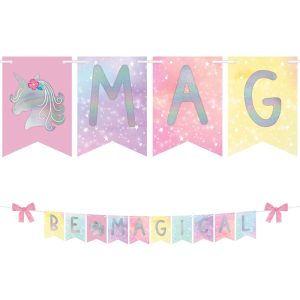 Enchanted Unicorn Pennant Banner. 12ft