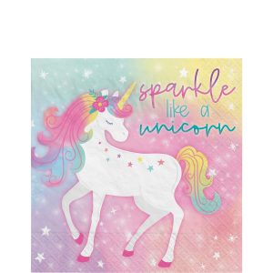 Enchanted Unicorn Paper Lunch Napkins. 6.5in. 16ct