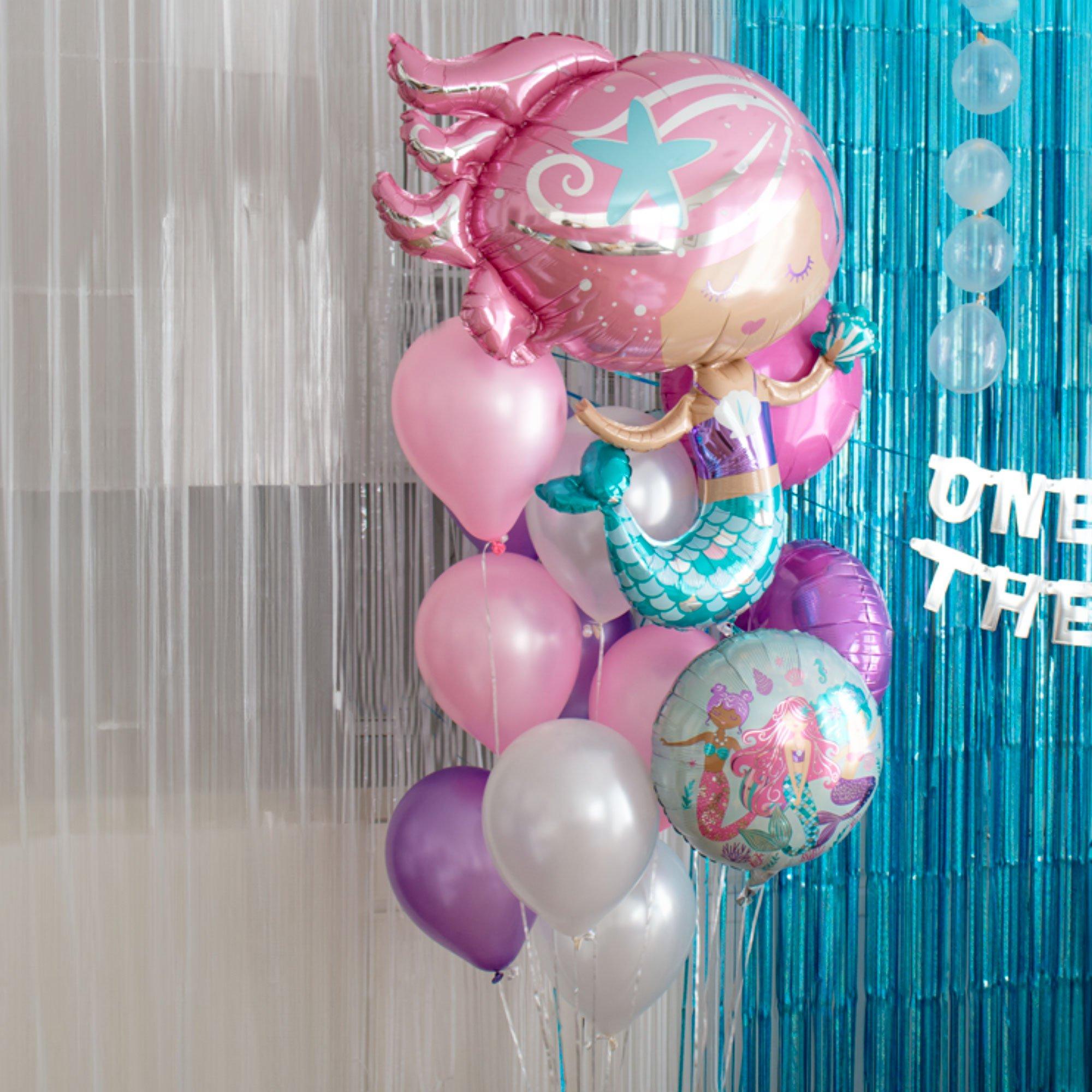Shimmering Mermaid Foil Balloon Bouquet. 5pc - Image 2