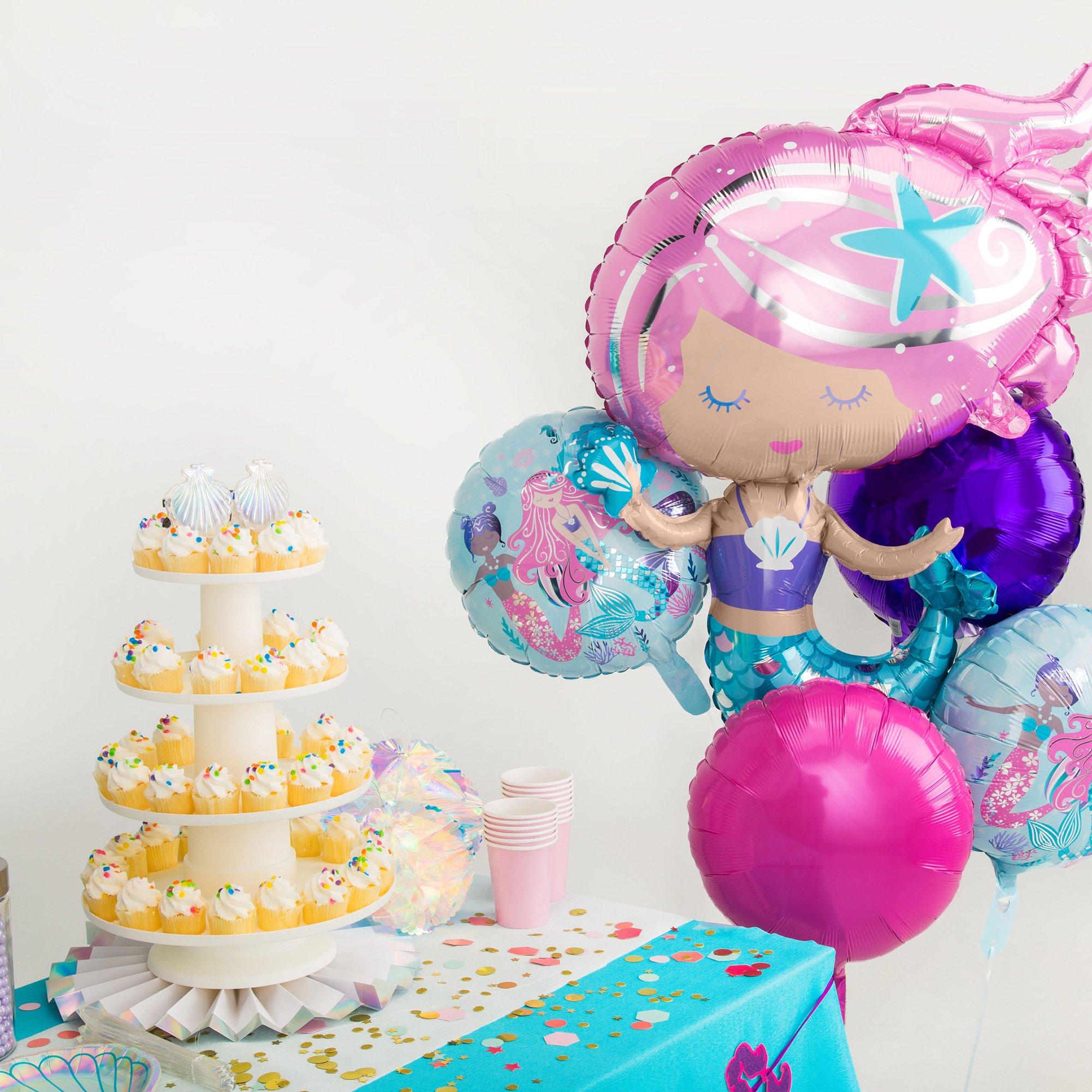 Shimmering Mermaid Foil Balloon Bouquet. 5pc - Image 3