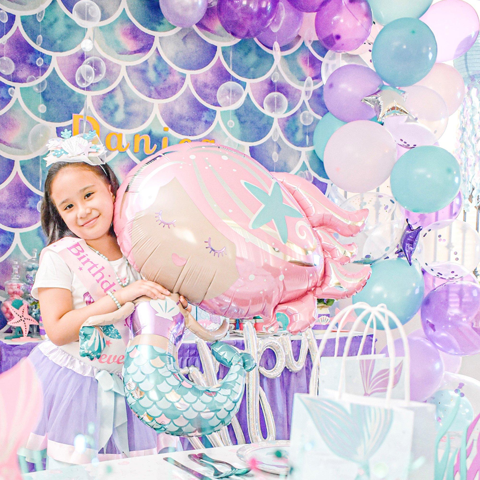 Shimmering Mermaid Foil Balloon Bouquet. 5pc - Image 4