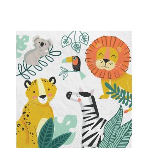 Get Wild Jungle Paper Lunch Napkins. 6.5in. 16ct