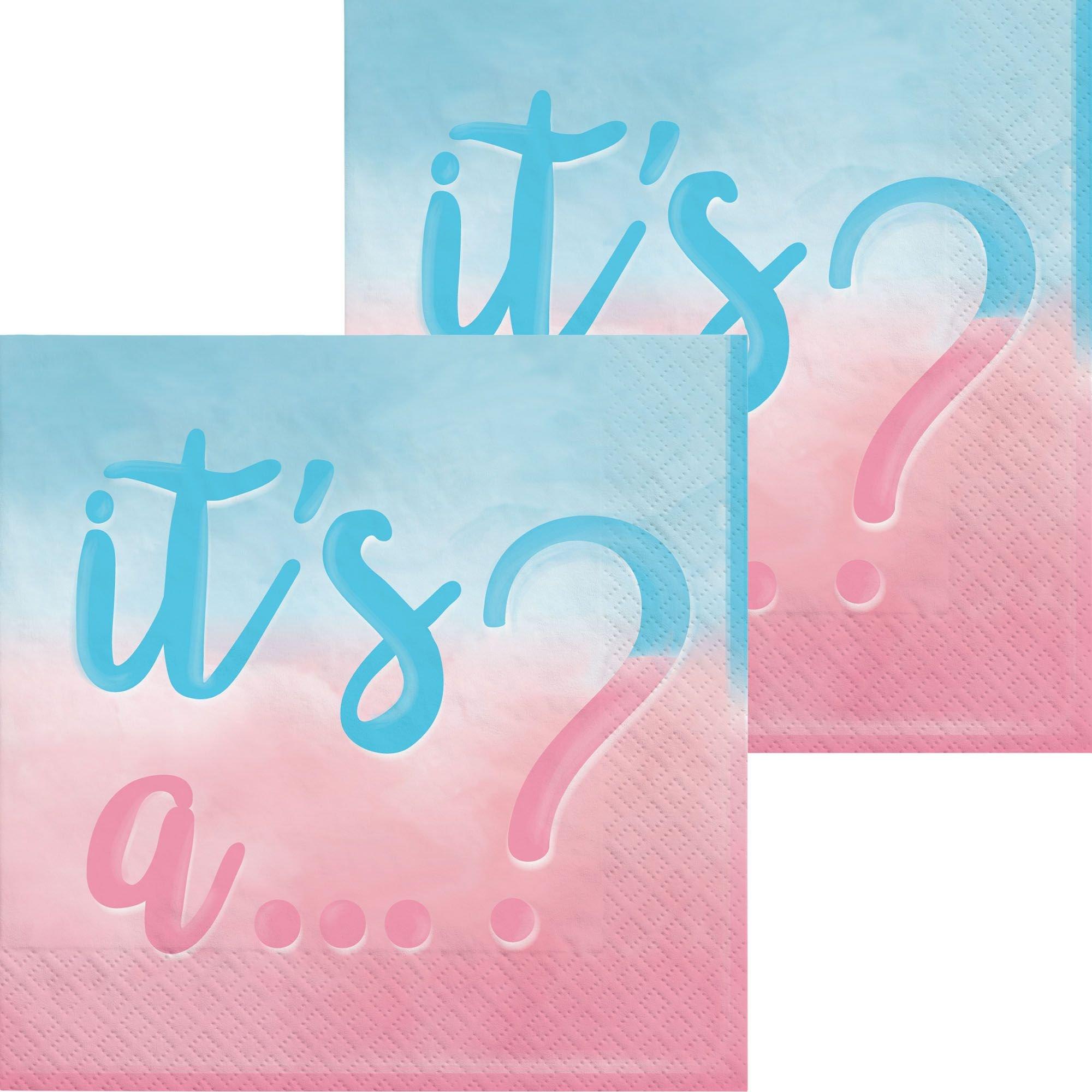 It's A… Gender Reveal Paper Beverage Napkins. 5in. 16ct - The Big Reveal