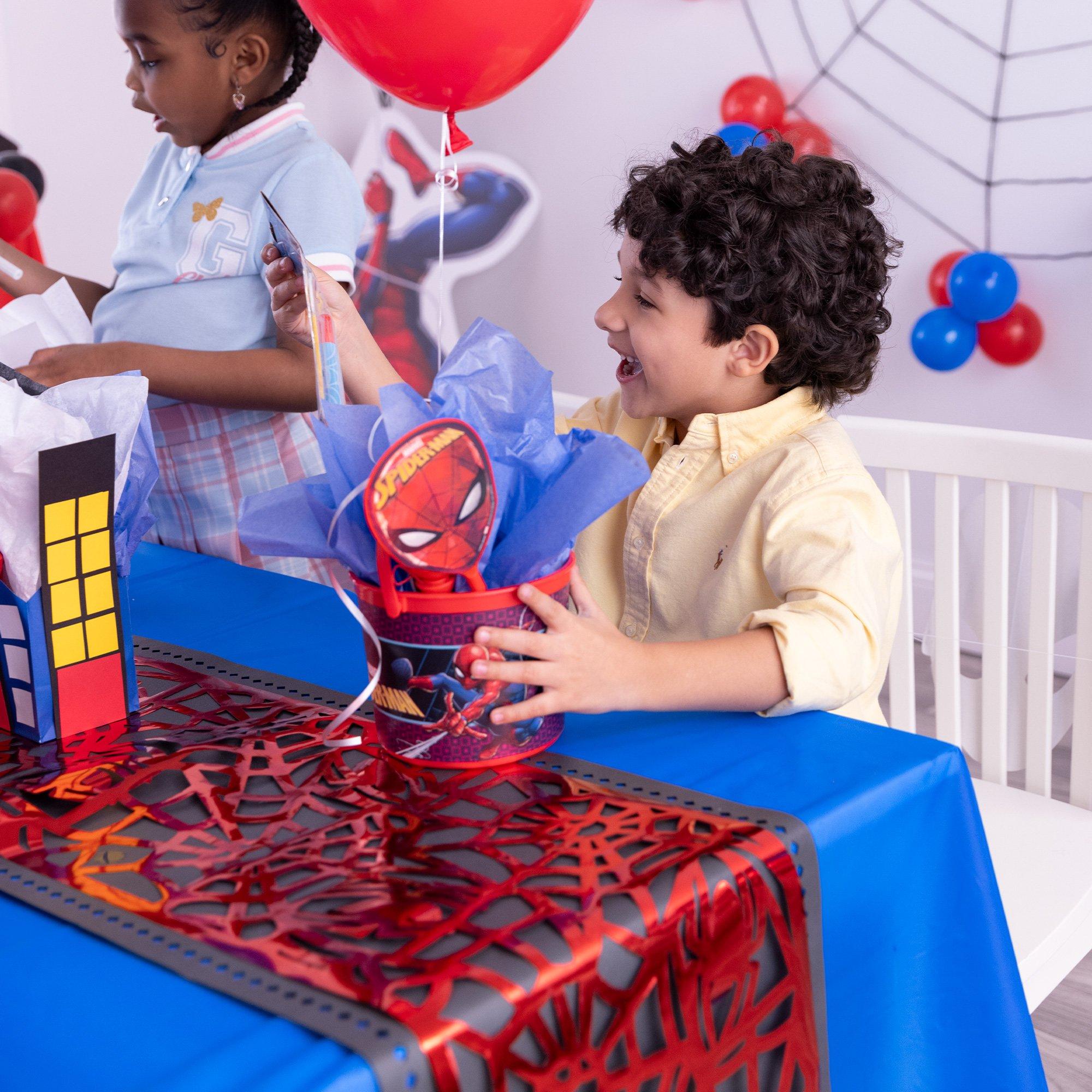 Red Spider & Web Foil Table Runner. 11.4in x 72in - Spider-Man Webbed Wonder - Image 2