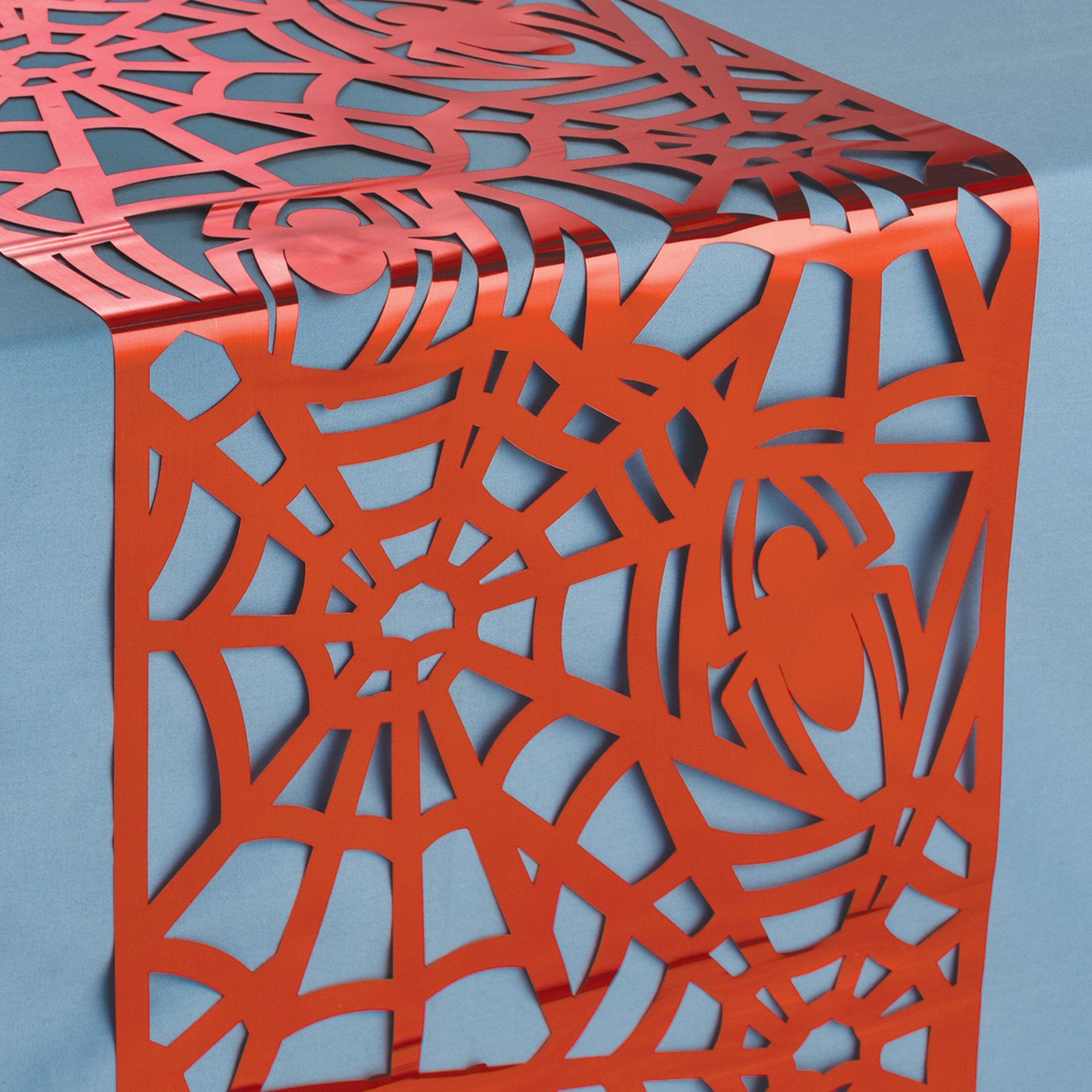 Red Spider & Web Foil Table Runner. 11.4in x 72in - Spider-Man Webbed Wonder - Image 3