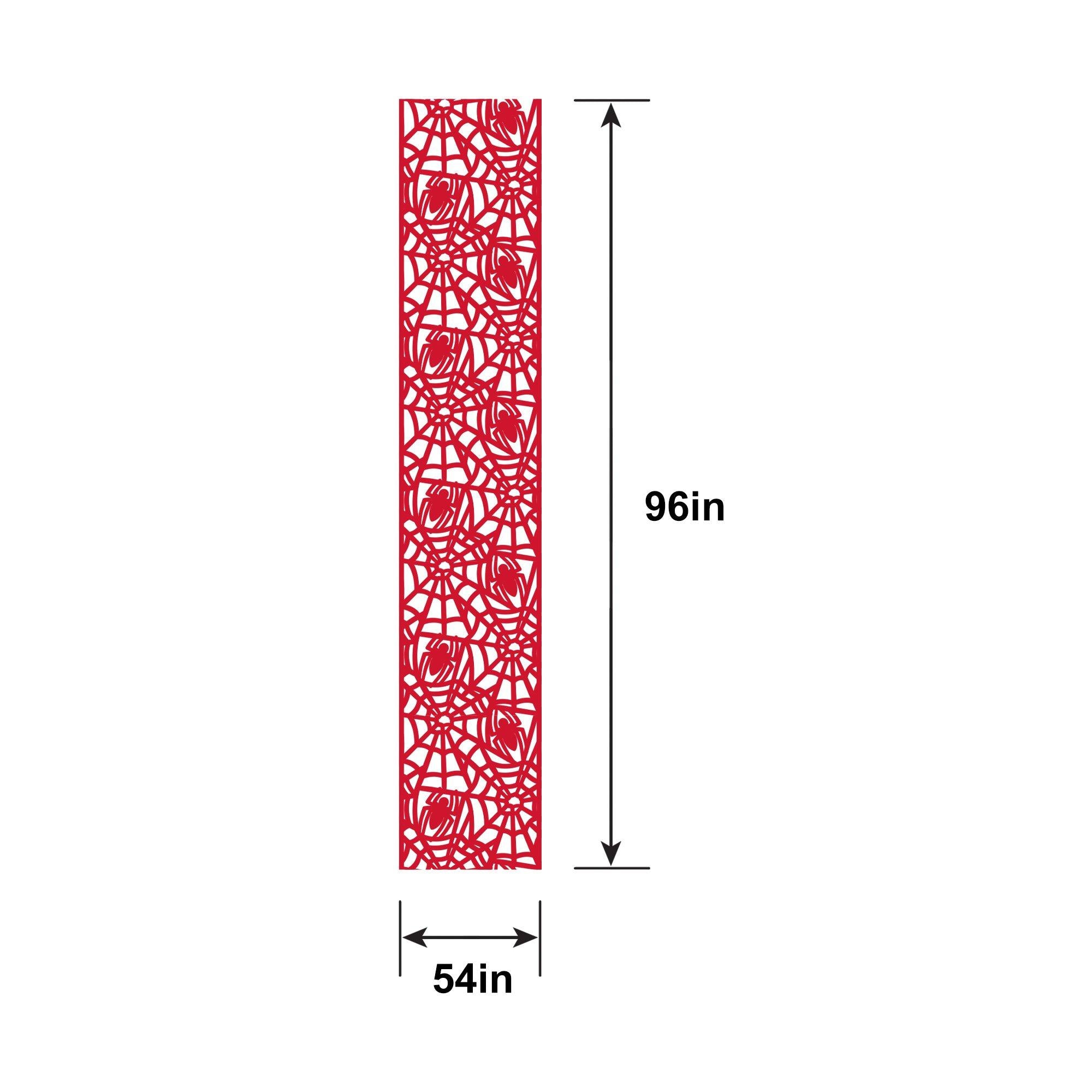 Red Spider & Web Foil Table Runner. 11.4in x 72in - Spider-Man Webbed Wonder - Image 5