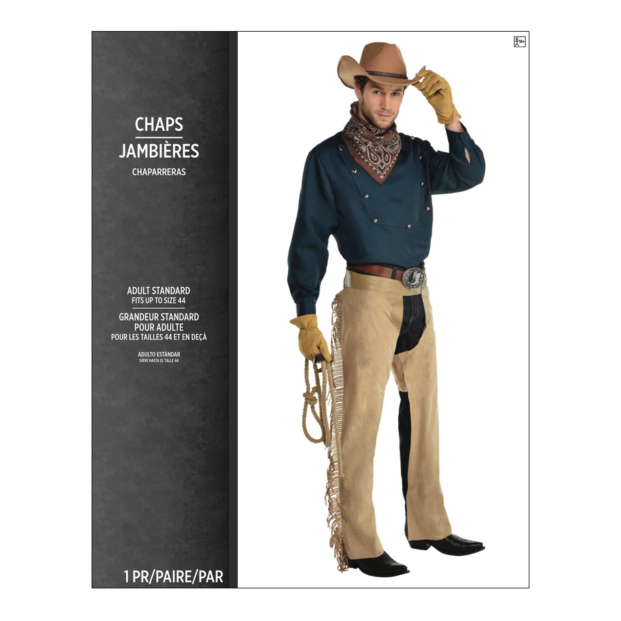 Beige Western Leather Chaps - Image 3