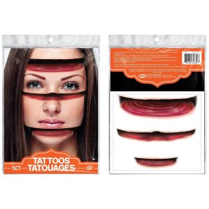 Sliced Face Tattoos. 2ct