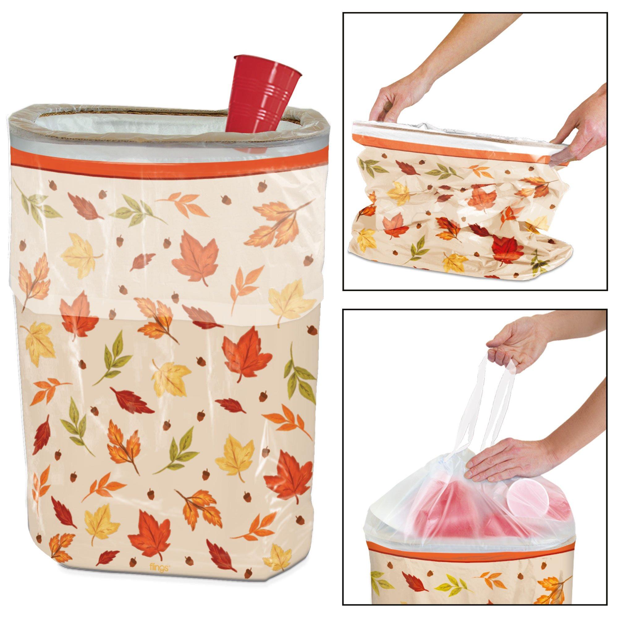 Fall Leaves Pop-Up Trash Bin. 13gal - Image 3