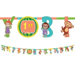 CoComelon Cardstock Birthday Banner Kit. 10.7ft