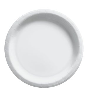 White Extra Sturdy Paper Lunch Plates. 8.5in. 150ct