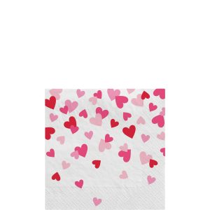 Cross My Heart Paper Beverage Napkins. 5in. 16ct