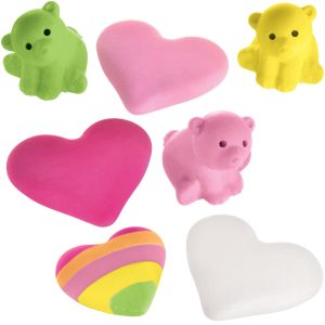 Valentine's Day 3D Hearts & Pigs Eraser Set. 12pc