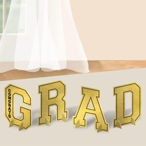 Metallic Best Is Yet to Come Grad Cardstock Centerpiece Kit. 6.5in x 9in. 4pc