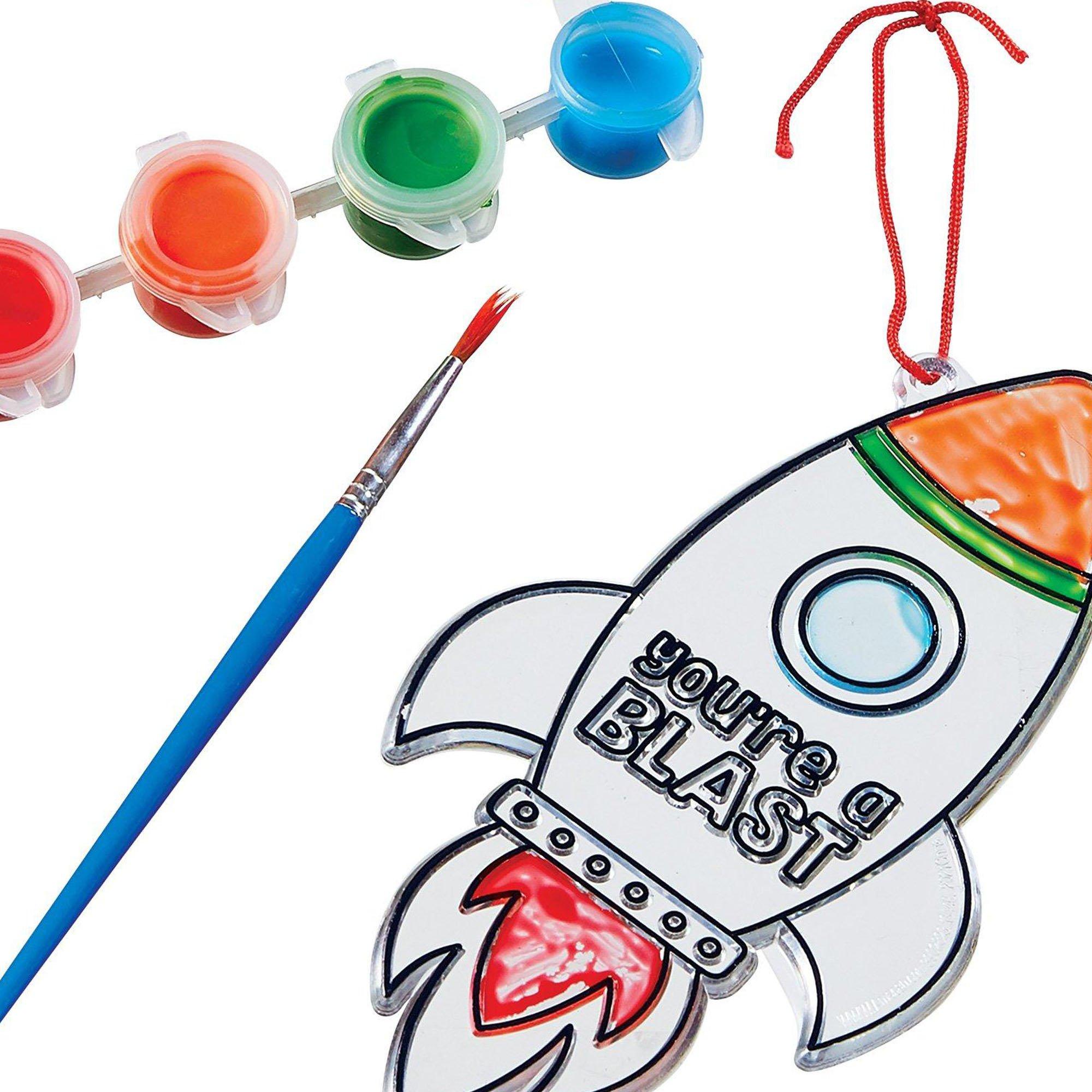 Create Your Own Rocket Ship Suncatcher Kit. 4pc - Image 2