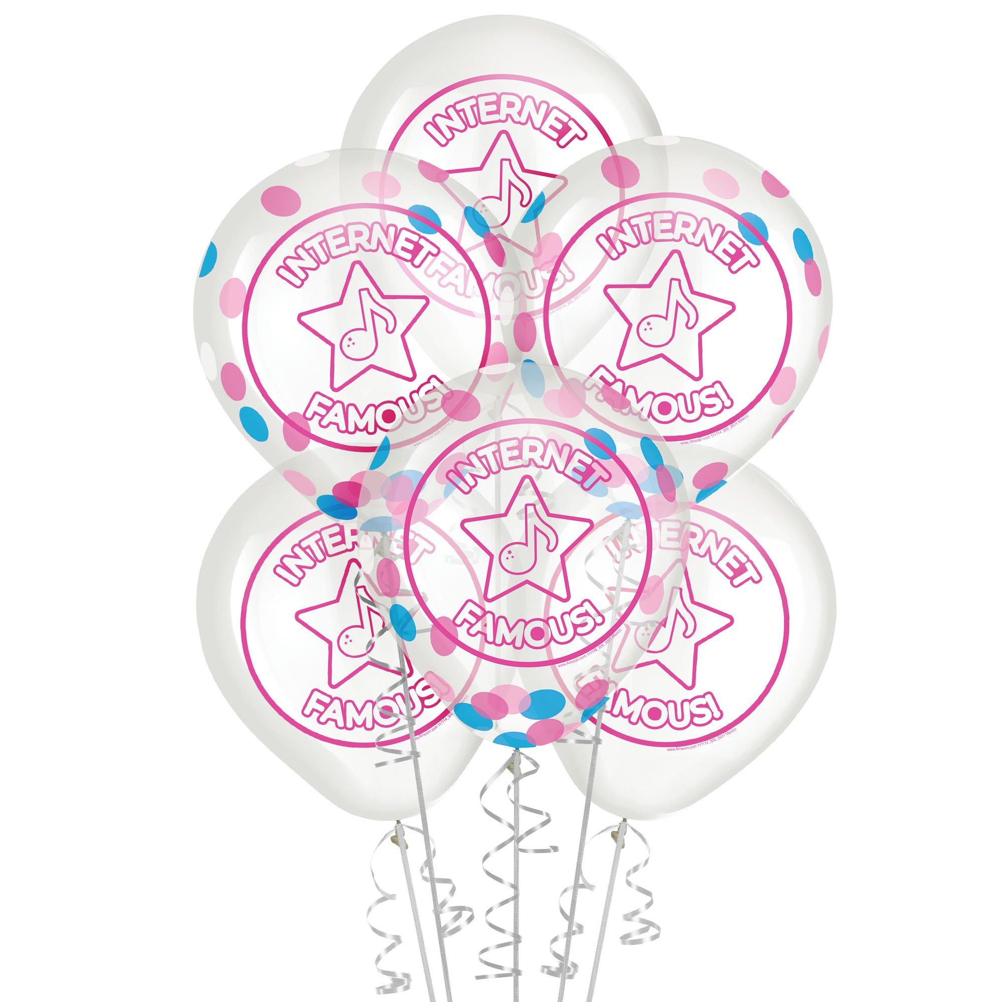 6ct. 12in. Internet Famous Latex Confetti Balloons