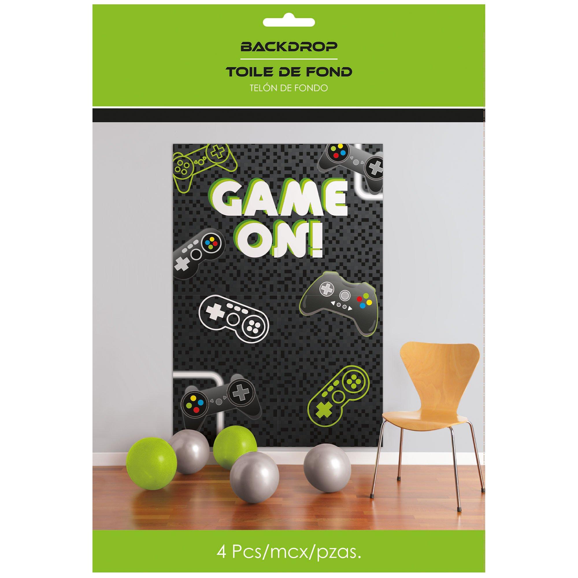 Game On! Level Up Photo Backdrop. 4.6ft x 6.6ft. 4pc - Image 3