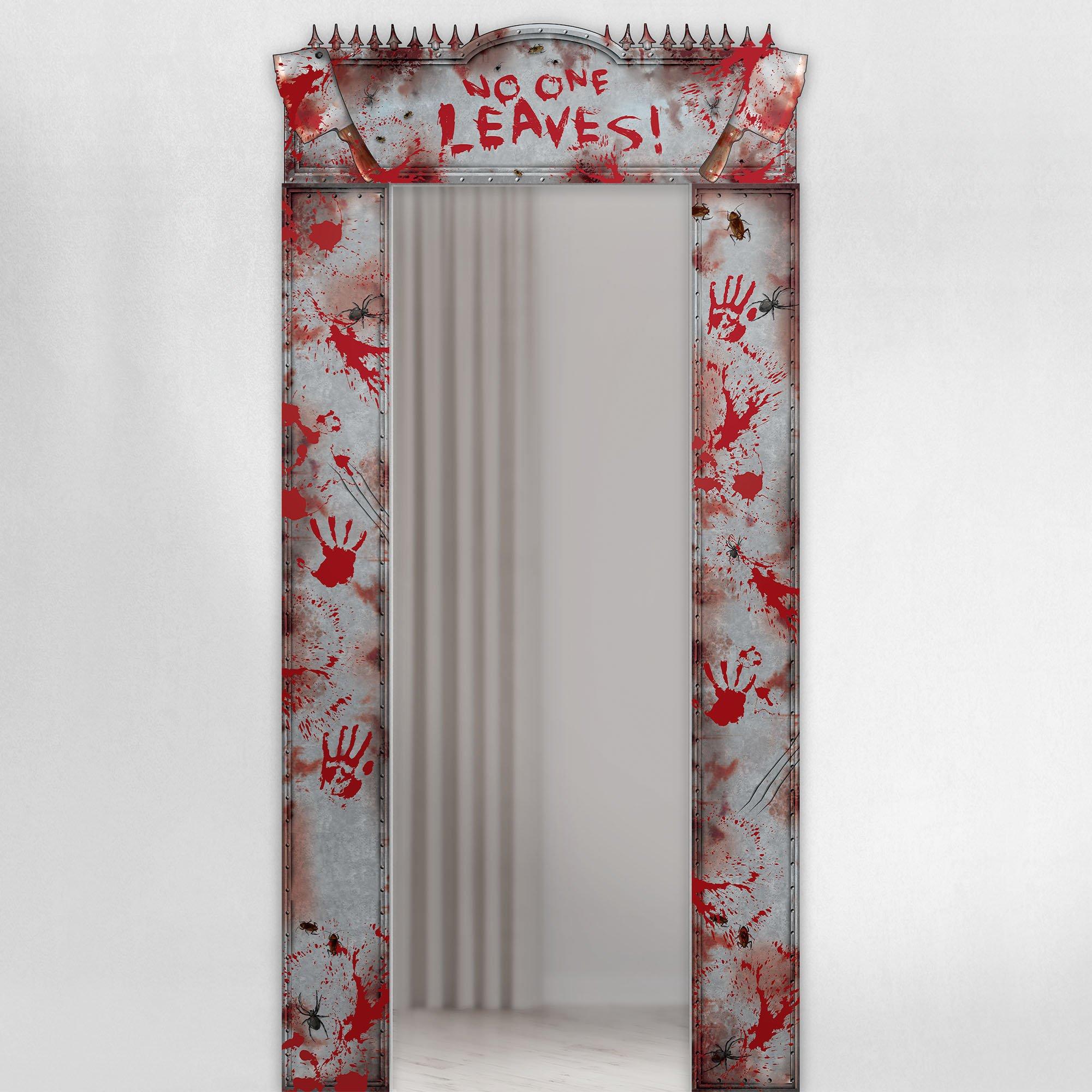 Bloody Doorway Entry Cardboard Decoration. 42.6in x 84.5in