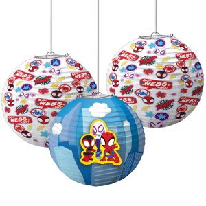 Spidey & His Amazing Friends Paper Lanterns. 9.5in. 3ct