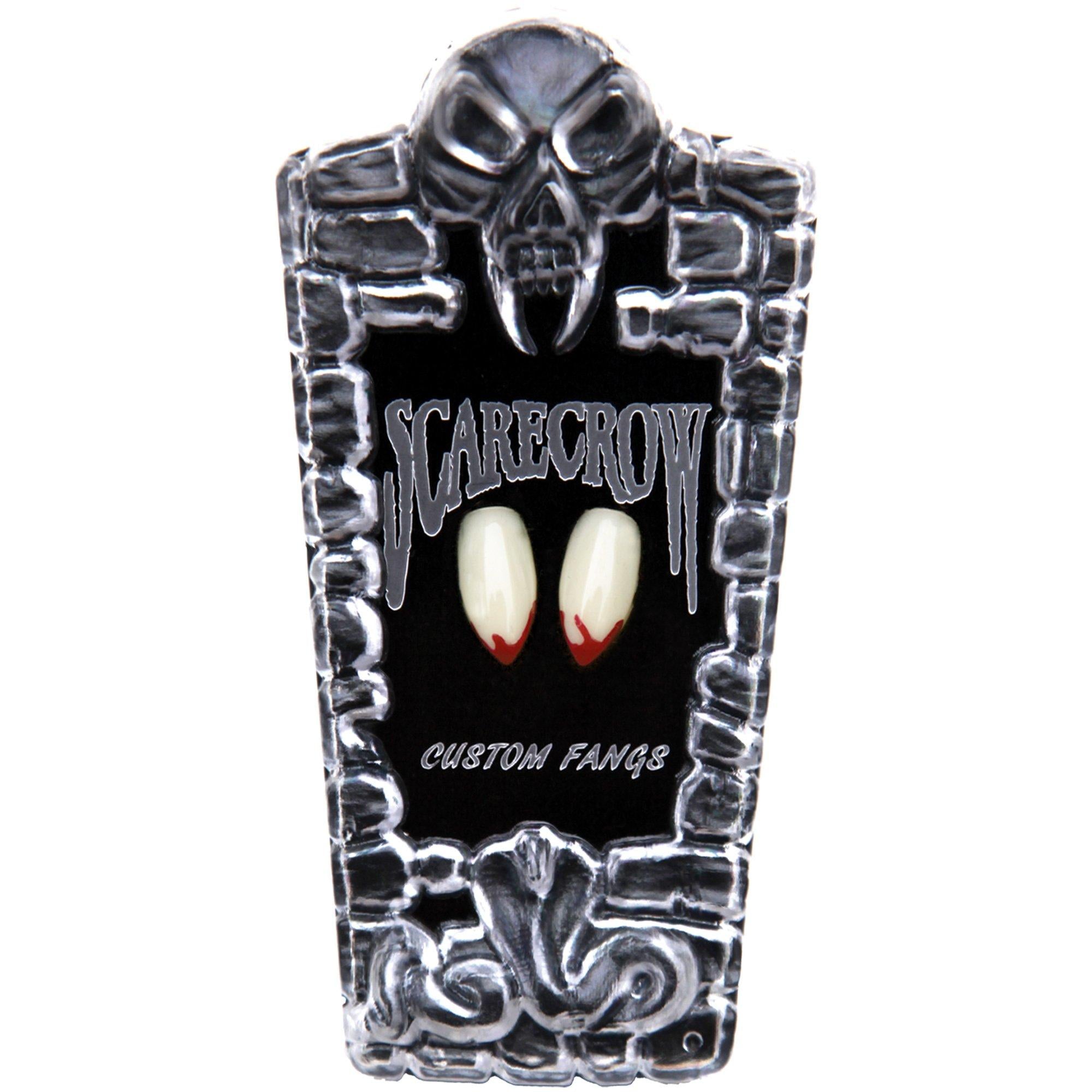 Scarecrow™ Classic Deluxe Blood Tip Vampire Fang Set. 18mm. 2pc - Image 2