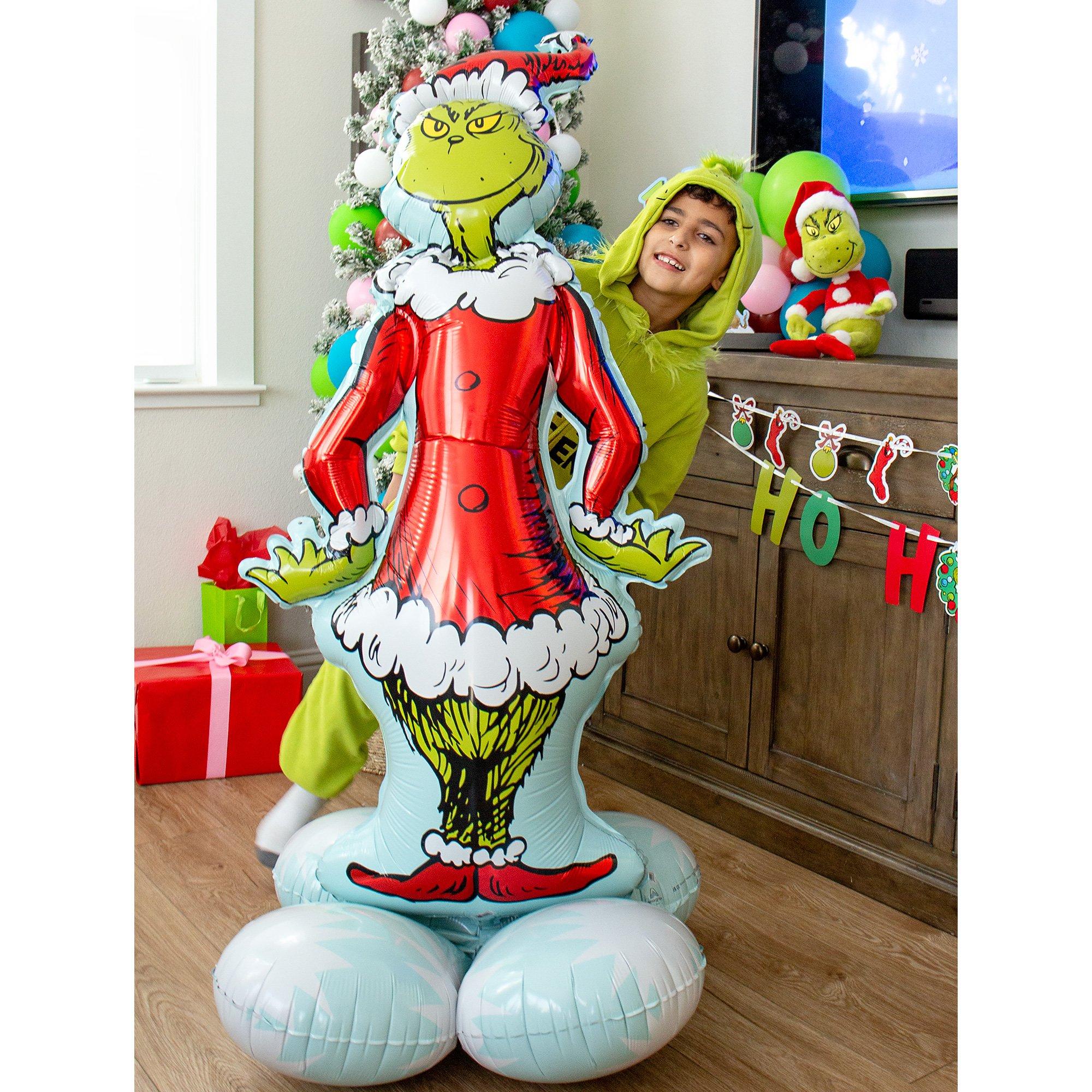 AirLoonz Christmas Grinch Foil Balloon. 59in - Dr. Seuss How the Grinch Stole Christmas - Image 2