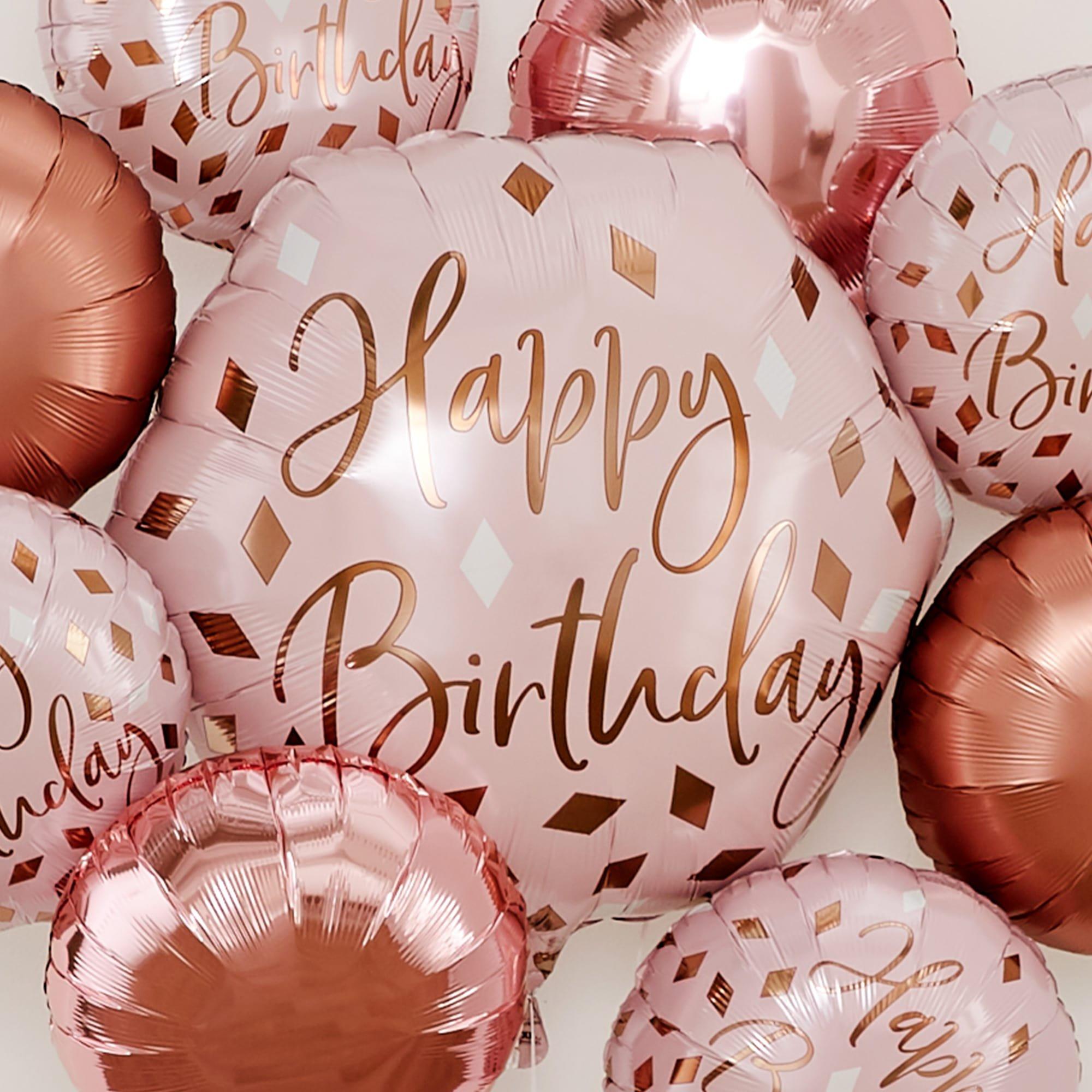 Premium Blush Birthday Foil Balloon Bouquet. 7pc - Image 3