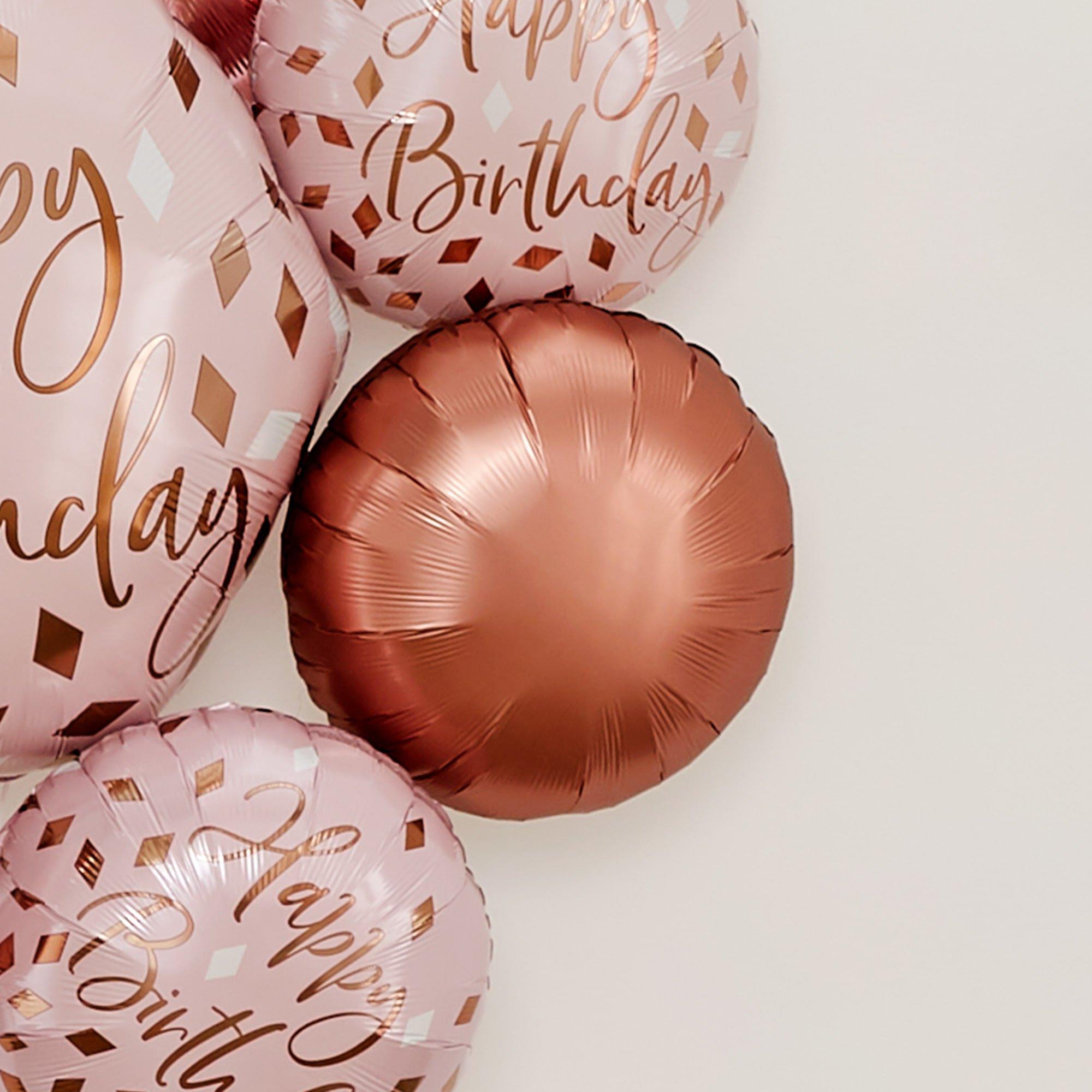 Premium Blush Birthday Foil Balloon Bouquet. 7pc - Image 5