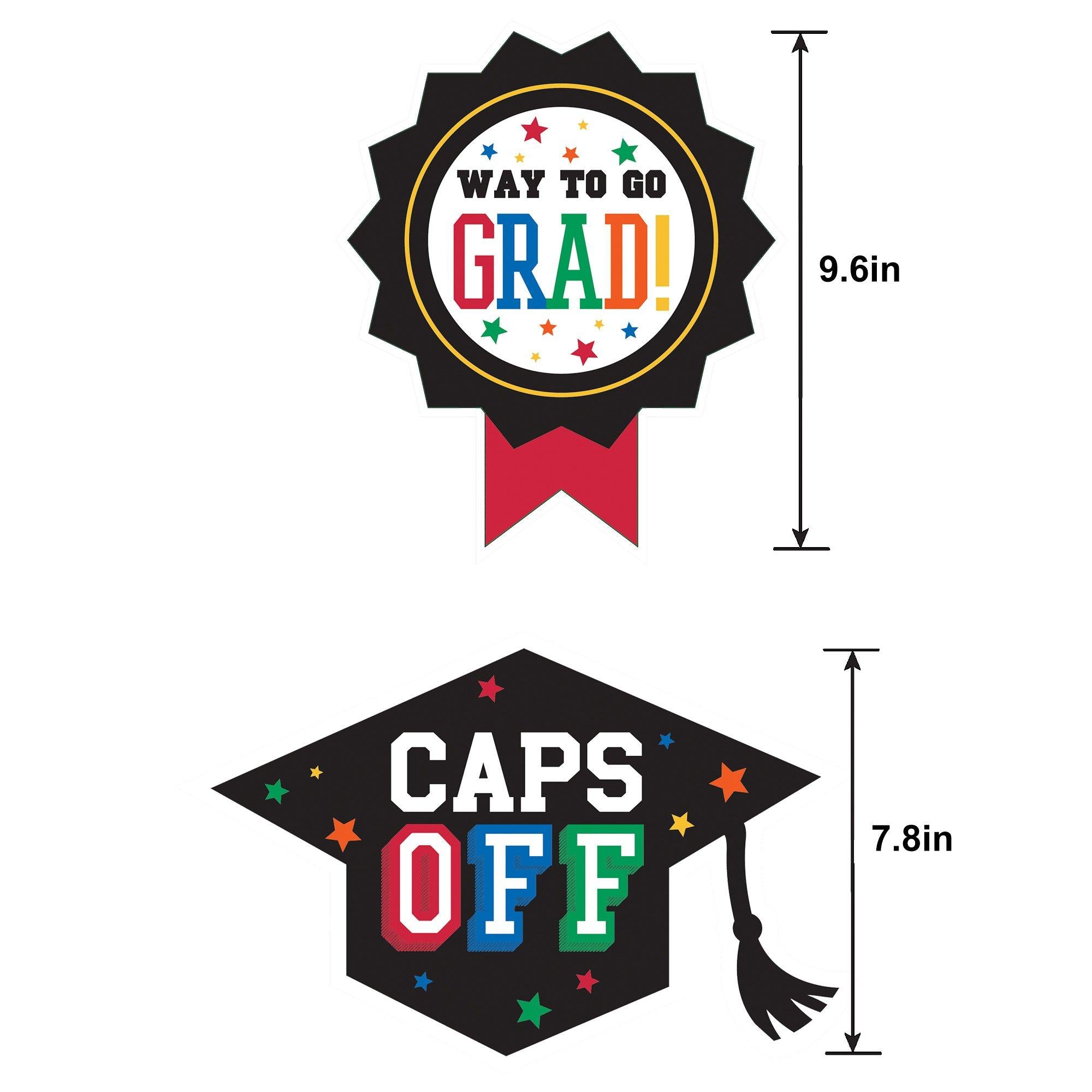 Multicolor Congrats Grad Room Decorating Kit. 10pc - Image 5