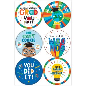Graduation Fun Stickers. 24pc