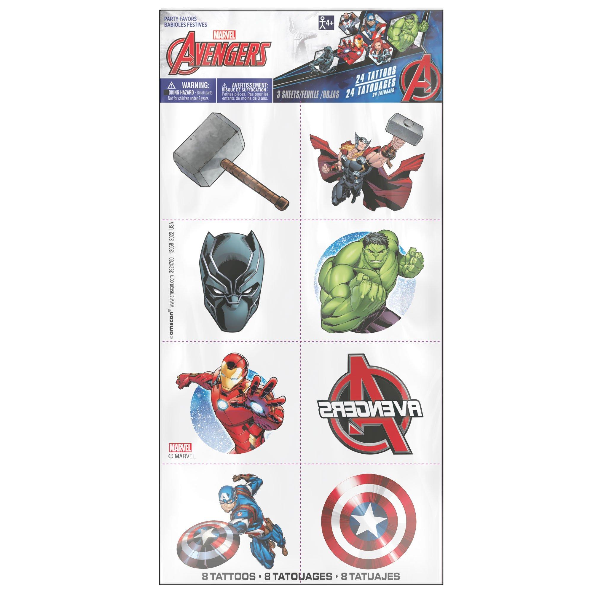 Marvel Powers Unite Temporary Tattoos. 3 Sheets. 24ct - Image 2