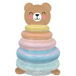 Stackerz™ Bear Stacking Rings Foil Balloon. 43in