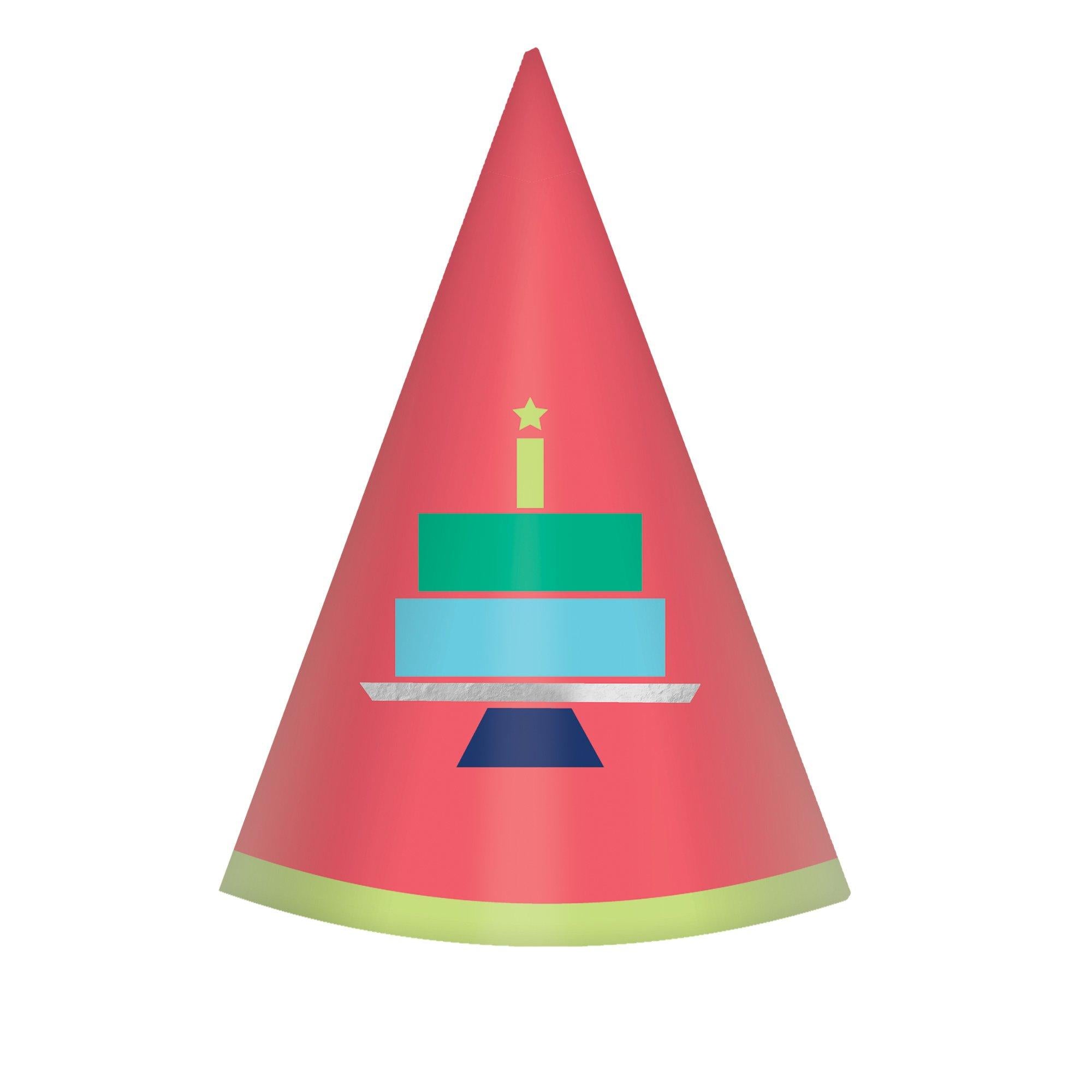 Modern Birthday Mini Cardstock Party Hats. 12ct - Image 5