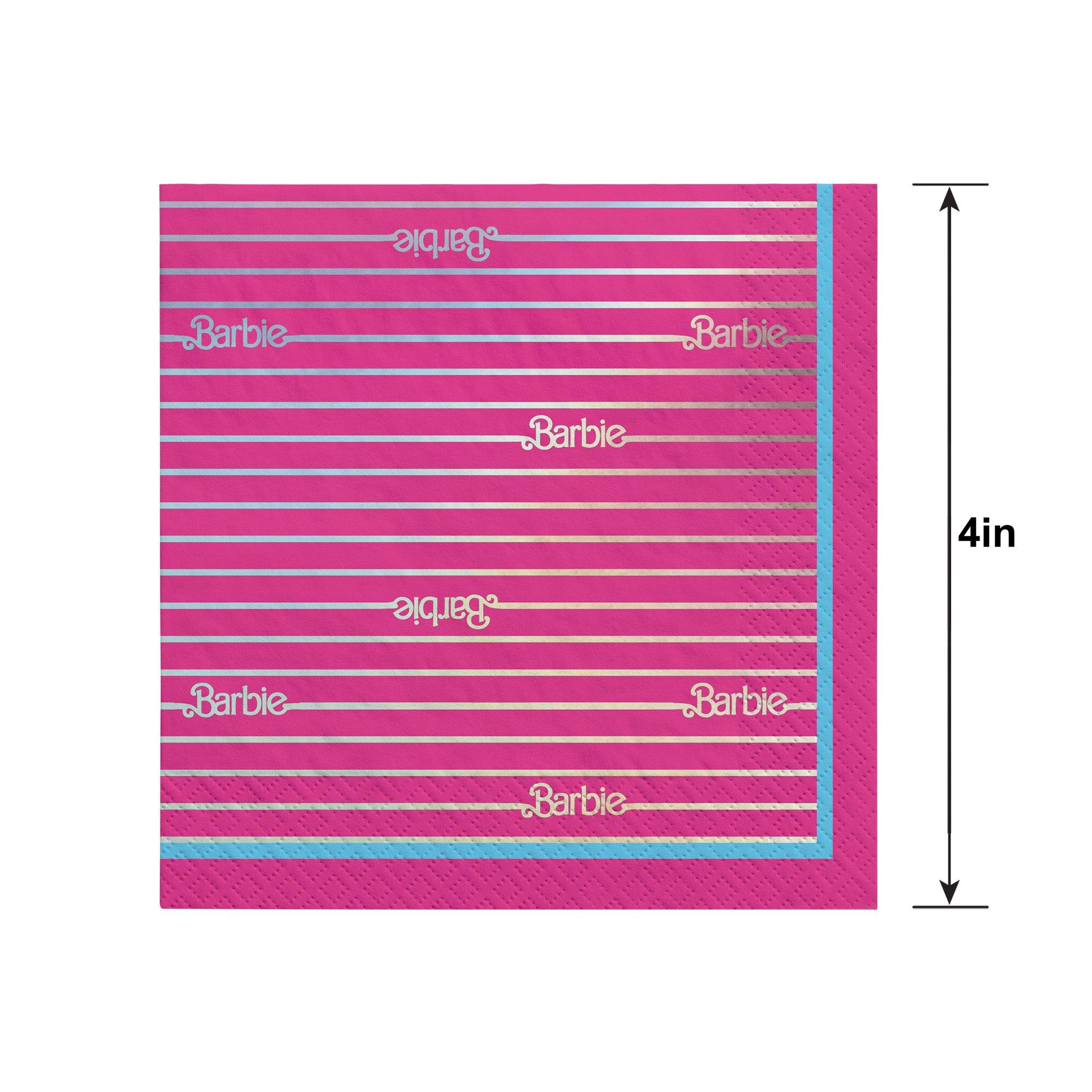 Metallic Malibu Barbie Paper Lunch Napkins. 6.5in. 16ct - Image 5
